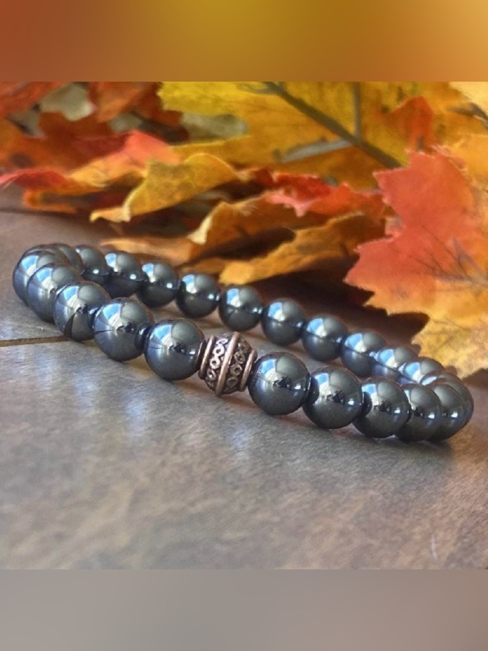 UNLOCK YOUR CHAKRA Hematite Beaded bracelet